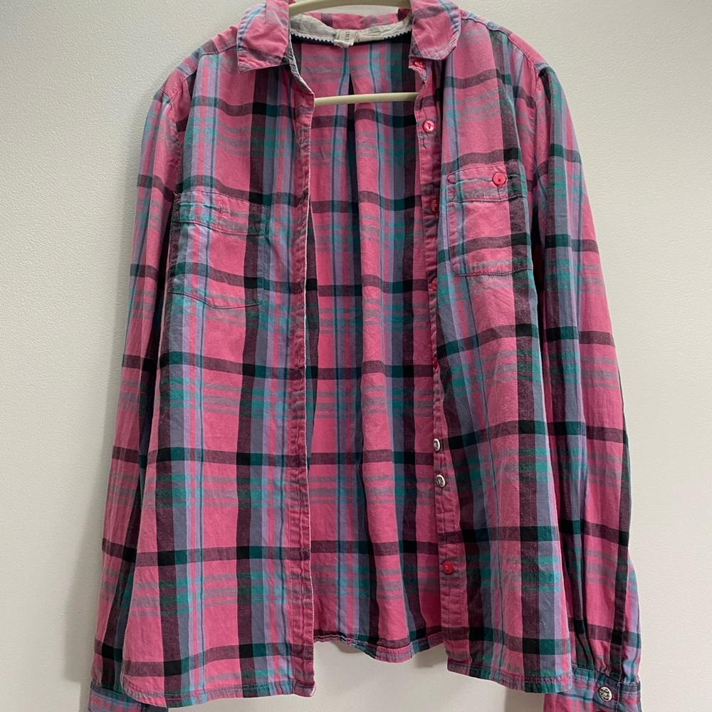 Element plaid button up shirt